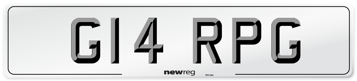 G14 RPG Number Plate from New Reg